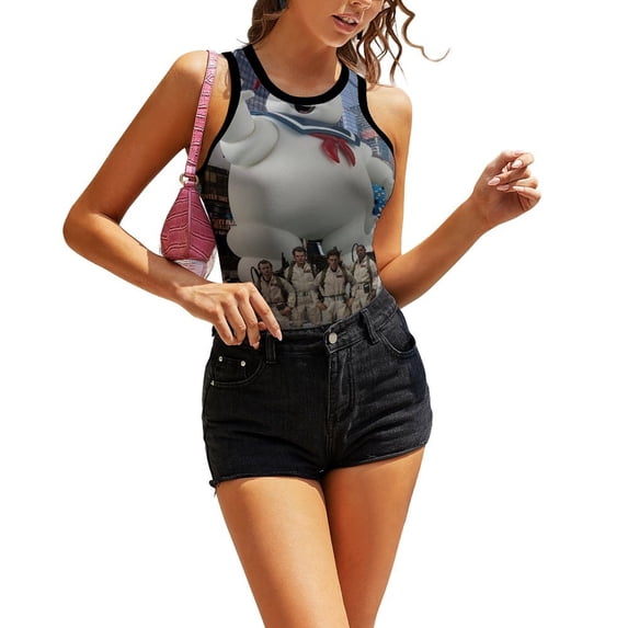 Ghostbusters Film Women's Tank Top Sleeveless T-Shirts Tee Camisole Sport Vest Summer Daily Undershirts