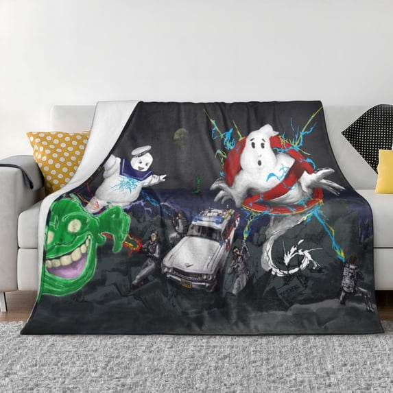 Ghostbusters Flannel Blanket Ultra-Soft Micro Fleece Throw Blanket For Bed Sofa Couch Car Office Unisex Adult Fuzzy Bed Blanket Cozy Kids Throw Blanket 60"x50"