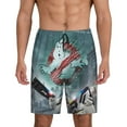 thumbnail image 1 of Ghostbusters Frozen Empire Men's Short Pajama Pants Lightweight Daily Lounge Shorts Bottoms Sleepwear Cozy Soft Home Pajama Pants Shorts, 1 of 9