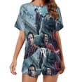 thumbnail image 1 of Ghostbusters Frozen Empire Summer Home Suit For Womens Short-Sleeved Pajama Set 2pcs Loungewear Soft Sleepwear T-Shirts Tee Shirt Top And Short Sleeping Pants, 1 of 8