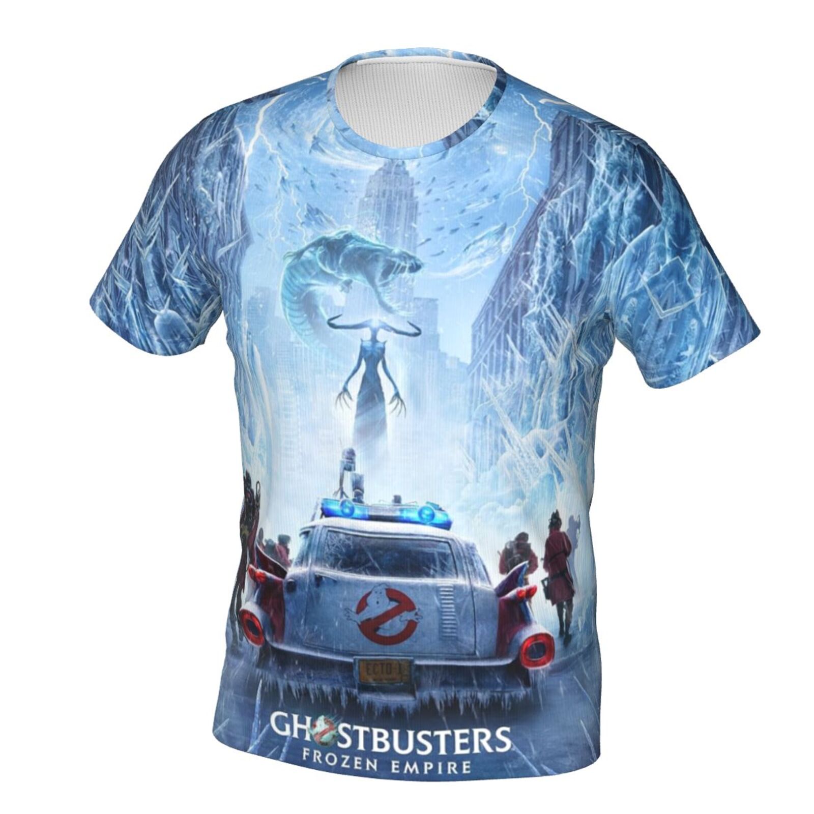 Ghostbusters Frozen Empire Unisex 3d Pattern Printed Short Sleeve T-Shirts Casual Graphics Tees For Men Women Teen Small
