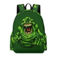 thumbnail image 1 of Ghostbusters Green Adjustable Laptop Backpack Daypack Satchel Bookbag Half Printed Rucksack Travel Bag, 1 of 8