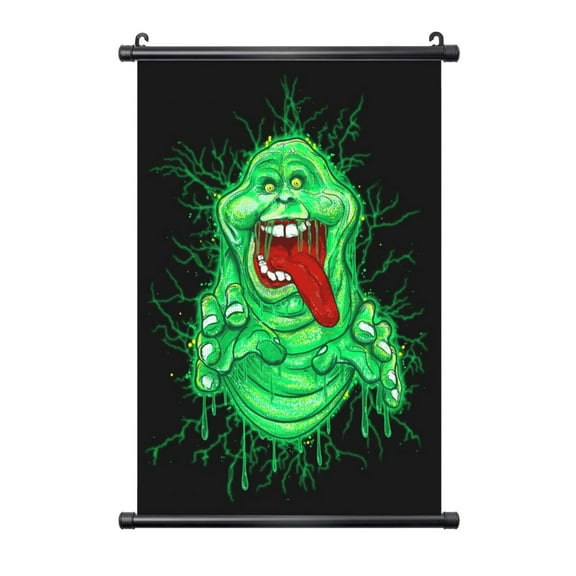 Ghostbusters Hanging Poster Plastic Shaft Canvas Wall Hanging Banner Wall Art Painting Artwork Decor For Home Living Room Bedroom Office 16"X24"