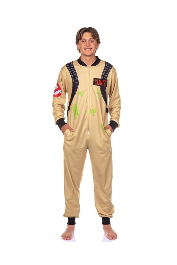 Ghostbusters Jumpsuit Union Suit Adult Costume One Piece Cosplay Pajama Sleepwear
