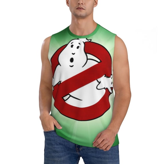 Ghostbusters Logo Men's Tank Top Lightweight Summer Sleeveless Tee Shirt Muscle Tank Tops Workout T-Shirts Casual Athletic Undershirts