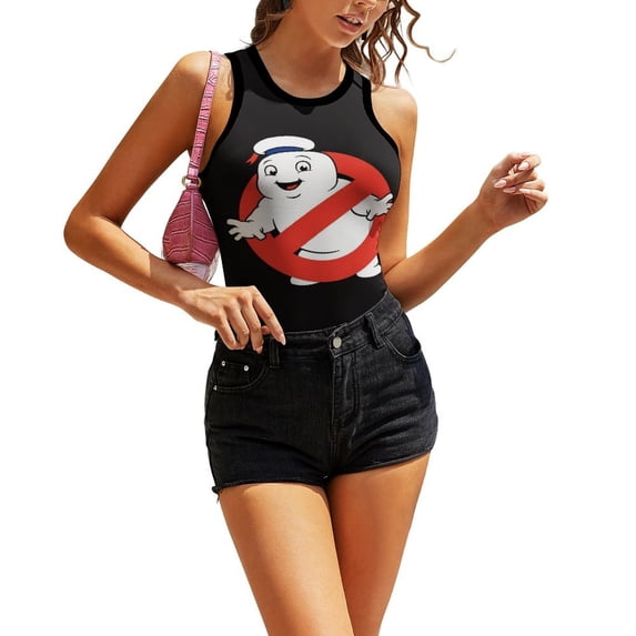 Ghostbusters Logo Stay Puft Women's Tank Top Sleeveless T-Shirts Tee Camisole Sport Vest Summer Daily Undershirts