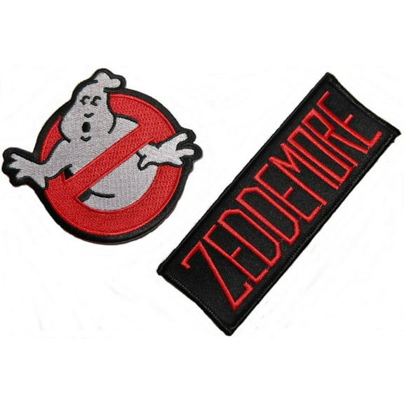Ghostbusters Logo & Zeddemore Name Set of 2 Embroidered Patches