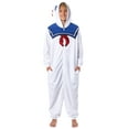 thumbnail image 1 of Ghostbusters Men's Stay Puft Marshmallow Man Hooded Fleece One Piece Union Suit Costume Pajama, 1 of 7