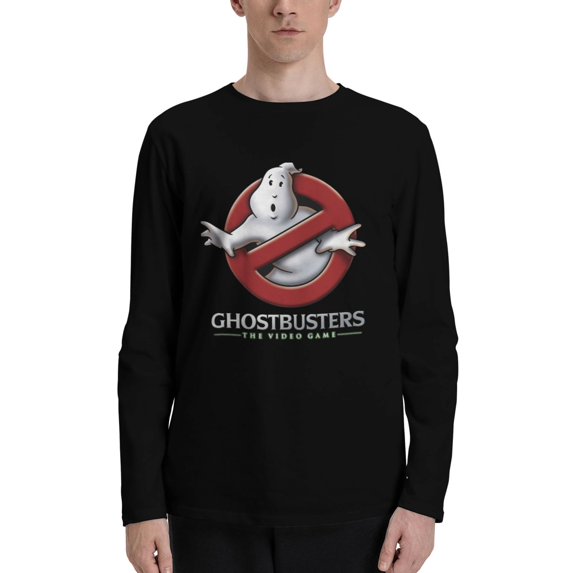 Ghostbusters Mens Long Sleeve Shirts Crew Neck Sweatshirts Soft Fashion Layer Pullover Tee Tops for Running Gym XX-Large