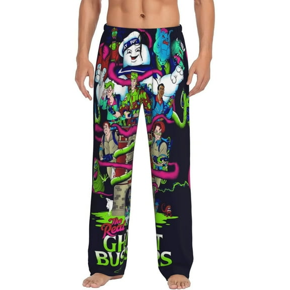 Ghostbusters Mens Pajama Pants Ultra Soft Comfy Lounge Sleep Pants Print Loose Casual Bottoms Loungewear
