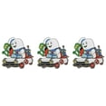 thumbnail image 1 of Ghostbusters Mr Stay Puft Marshmallow 4.5 Inches Tall Embroidered Patch Set of 3, 1 of 1