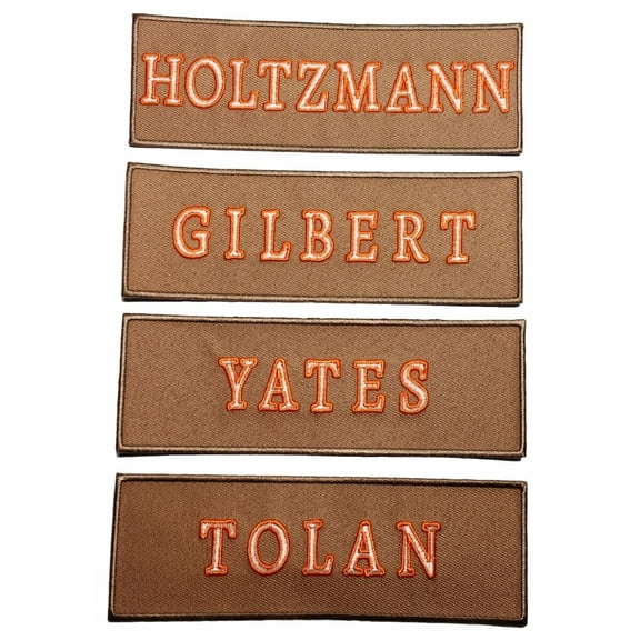 Ghostbusters Name Tag Set of 4 Tan Embroidered Iron On Patches
