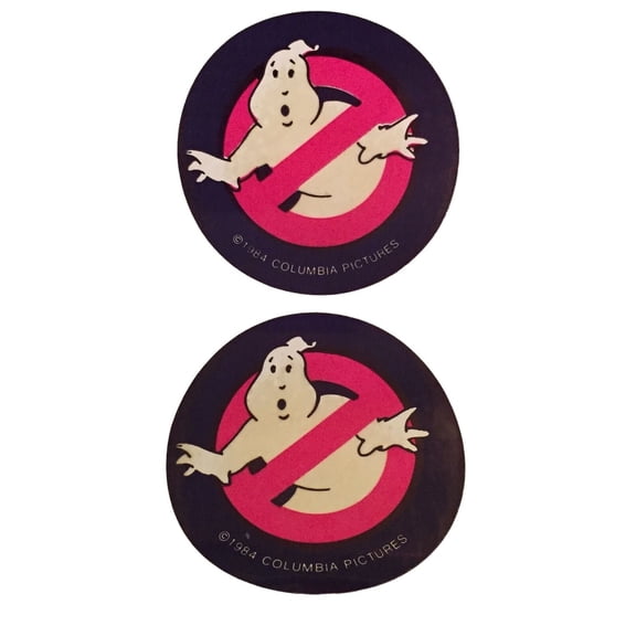 Ghostbusters Original Movie 1984 Promo Vintage Stickers Set of 2