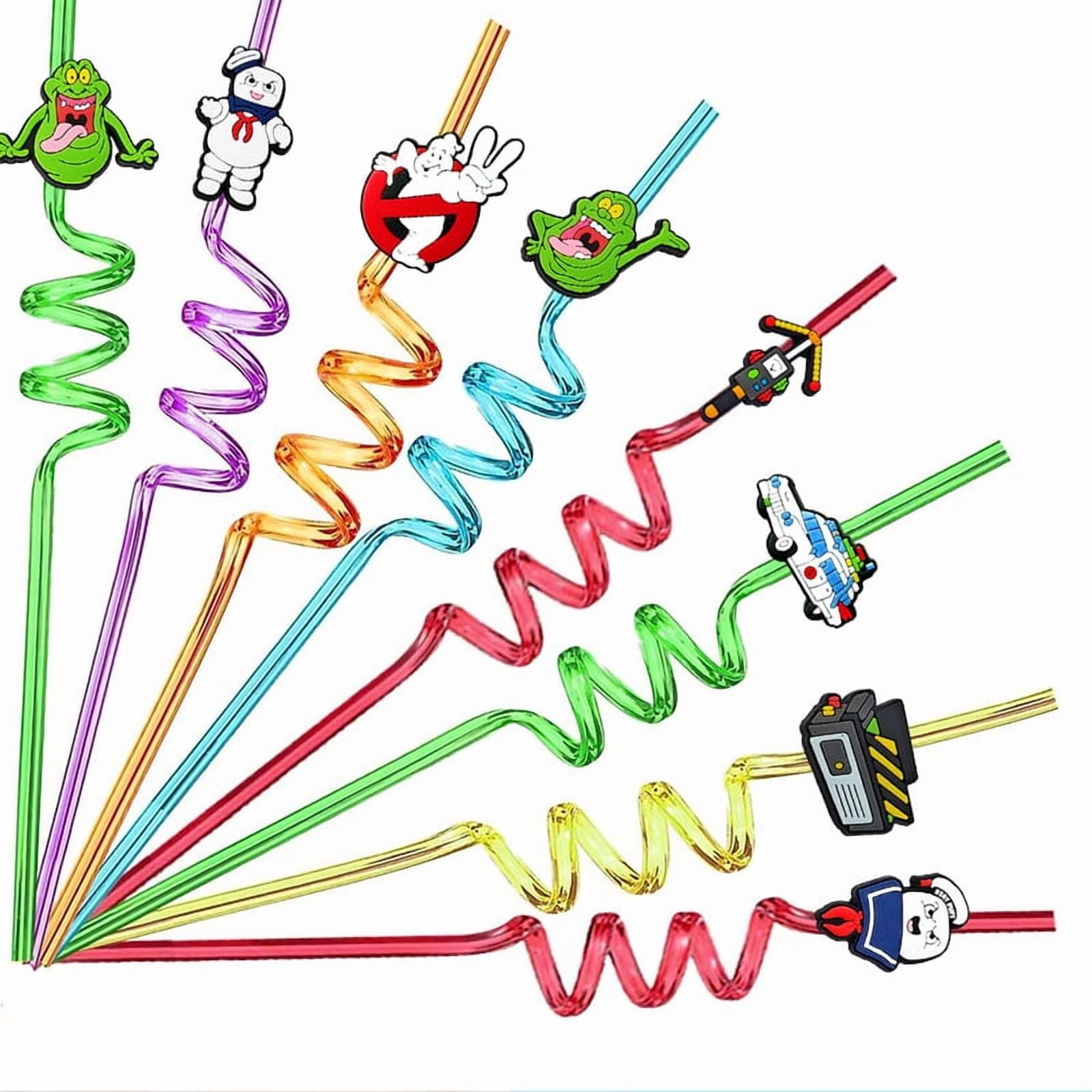 Ghostbusters Party Favors Drinking Straws Beverages Birthday Supplies Decoration Reusable Plastic