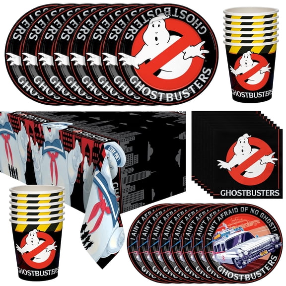 Ghostbusters Party Supplies Tableware Deluxe Set for 24 Guests