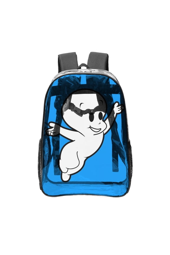 Ghostbusters Pattern Transparent Backpack Lightweight And fashionable Showcasing Personality And Leading The Trend