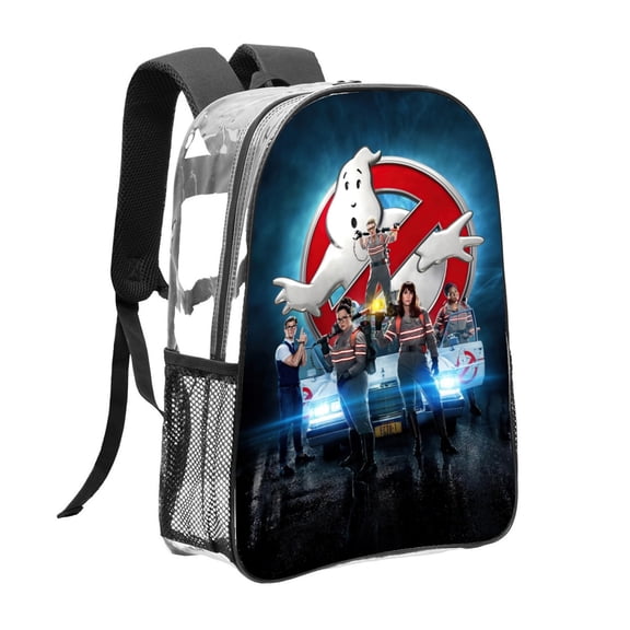 Ghostbusters Pattern Transparent Backpack Lightweight And fashionable Showcasing Personality And Leading The Trend