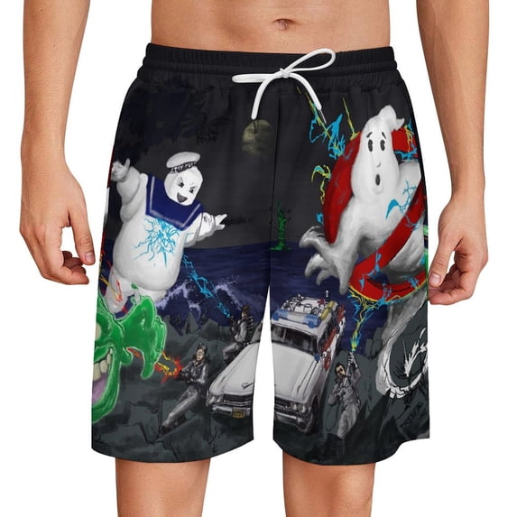 Ghostbusters Short Sweatpants Summer Daily Cozy Lounge Shorts 3D Printed Beach Shorts Sweatpants With Drawstring And Pockets