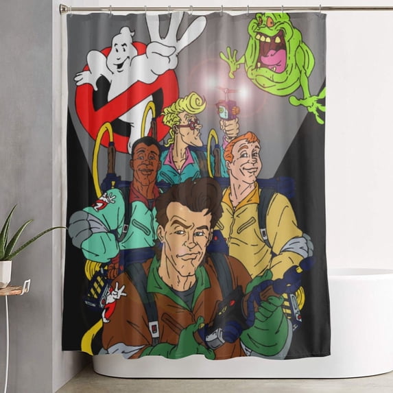 Shower Curtain Cartoon Art Bath Shower Curtains with 12 Hooks, Waterproof Washable Polyester Bathroom Home Decor Set 60x72 Inch Iron