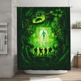 thumbnail image 1 of Shower Curtain Cartoon Art Bath Shower Curtains with 12 Hooks, Waterproof Washable Polyester Bathroom Home Decor Set 72x72 Inch, Iron, 1 of 8