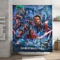 thumbnail image 1 of Shower Curtain Cartoon Art Bath Shower Curtains with 12 Hooks, Waterproof Washable Polyester Bathroom Home Decor Set 72x72 Inch, Plastic, 1 of 8
