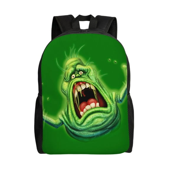 Ghostbusters Slimer Backpack Lightweight Unisex Basic Daypack Bookbag Laptop Satchel Rucksack For Travel School Office Daily