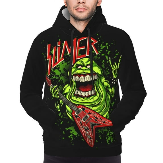 Ghostbusters Slimer Green Sweatshirt For Mens Fashion Hoodies Pullover Athletic Daily Hoody Hooded Gift