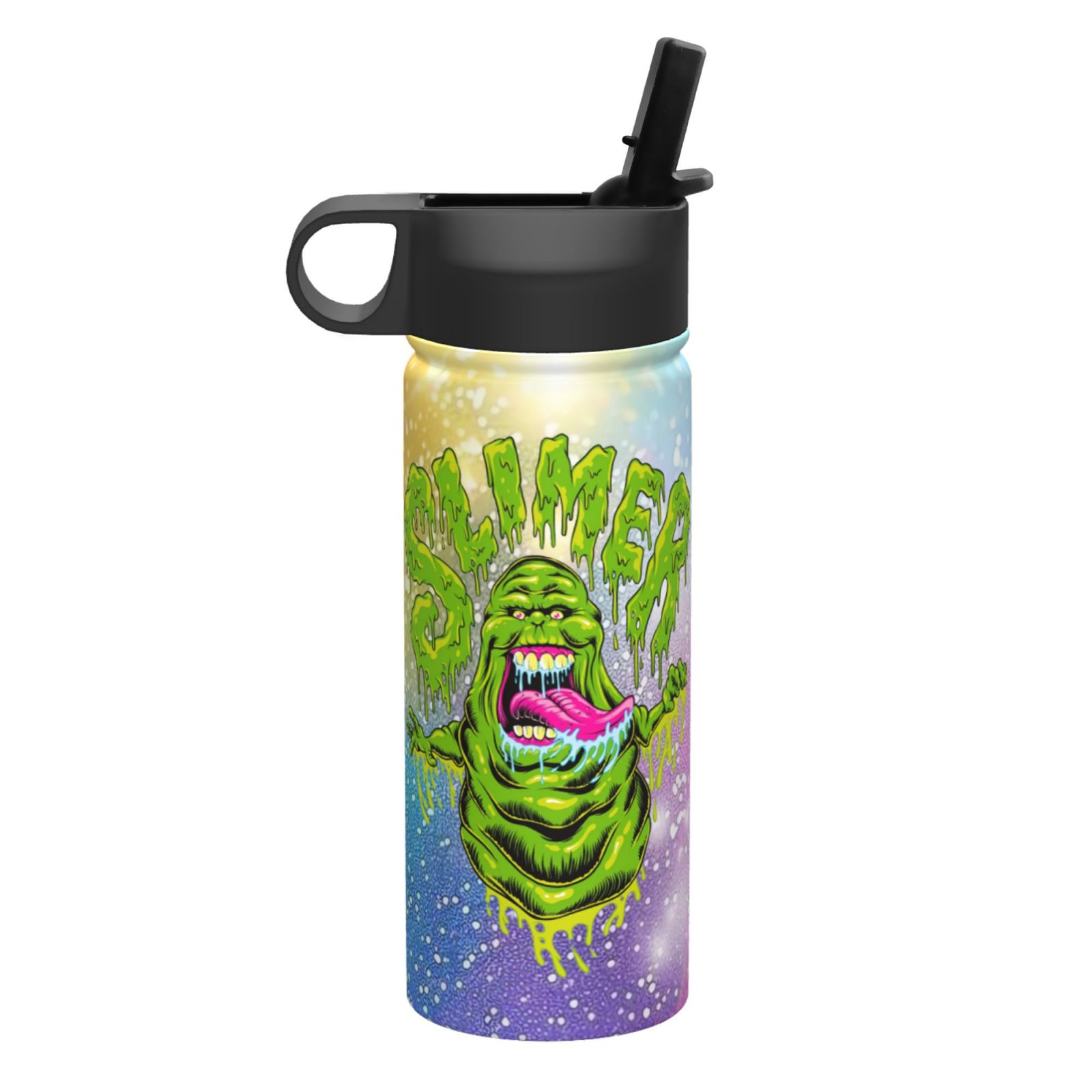 Monster High Kids Insulated Water Bottle With Straw - 18 Oz Stainless Steel Double Wall Vacuum Cup Leakproof Bpa Free Suitable For Boys And Girls