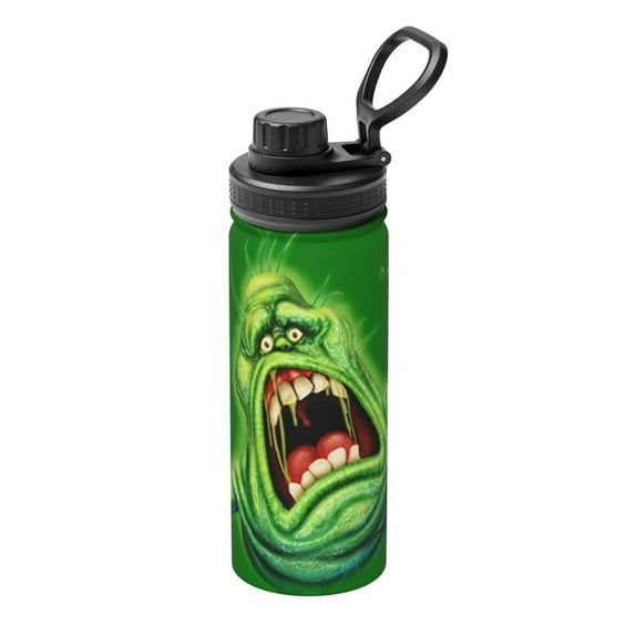 Ghostbusters Slimer Sports Insulated Water Bottles Kettle Stainless Steel Portable Cup18OZ For Travel Gym School