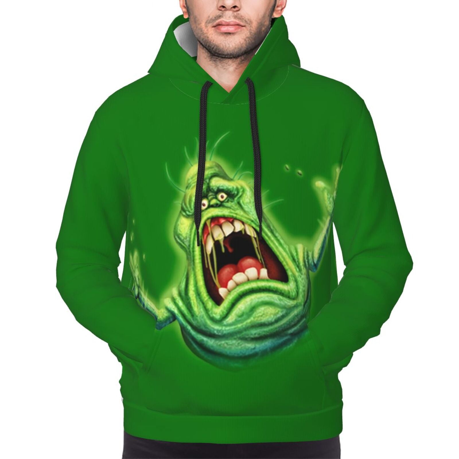 Ghostbusters Slimer Sweatshirt For Mens Fashion Hoodies Pullover Athletic Daily Hoody Hooded Gift