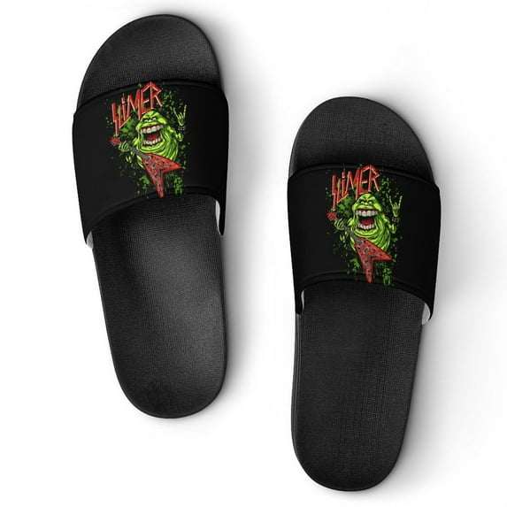 Ghostbusters Slimer Wallpaper for Pinterest Unisex Slippers Summer Beach Slippers Casual Non Slip Comfortable Slide Sandals Home Slippers For Men Women