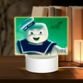 thumbnail image 1 of Ghostbusters Stay-Puft Acrylic Night Light Adjustable 3 Light Modes USB Cable Lamp Light Display Base Rectangular LED Light For Bookshelves Desk Bedside Tables Bedroom Child Room, 1 of 9