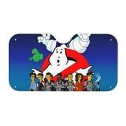 Ghostbusters Stay Puft Foldable Car Windshield Sunshade Vehicle Automotive Front Window Sun Shade Visor Protector