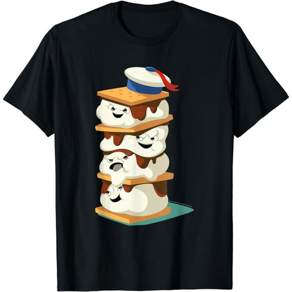 Ghostbusters Stay Puft Marshmallow Men S'mores Stack T-Shirt