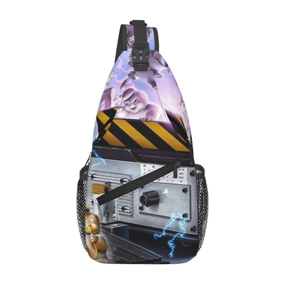 Ghostbusters Stay Puft Sling Bag Crossbody Backpack Chest Bags Diagonally Travel Daypack For Women Men Adults Teen