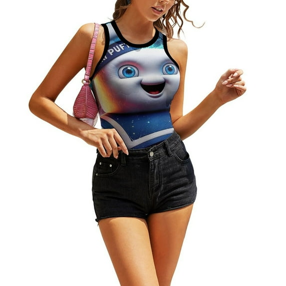 Ghostbusters Stay Puft Women's Tank Top Sleeveless T-Shirts Tee Camisole Sport Vest Summer Daily Undershirts