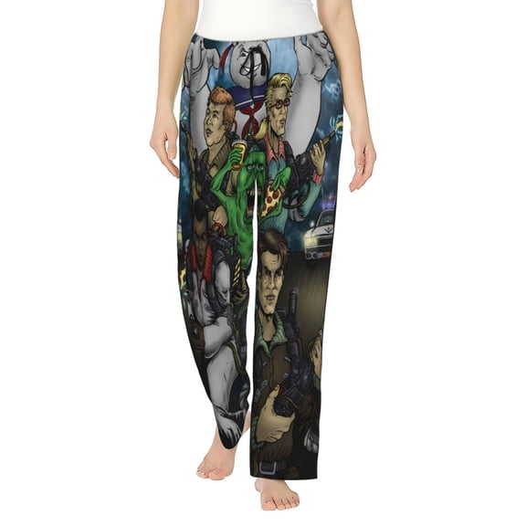 Ghostbusters Women's Pajama Pants Ultra Soft Comfy Sleep Lounge Pants Cartoon Print Lightweight Casual Bottoms Loungewear