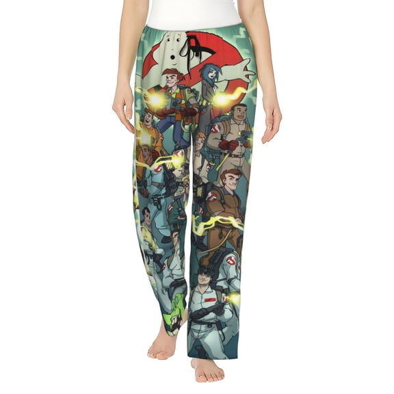 Ghostbusters Women's Pajama Pants Ultra Soft Comfy Sleep Lounge Pants Cartoon Print Lightweight Casual Bottoms Loungewear