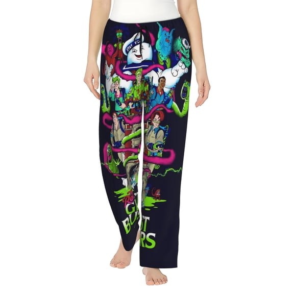 Ghostbusters Women's Pajama Pants Ultra Soft Comfy Sleep Lounge Pants Cartoon Print Lightweight Casual Bottoms Loungewear