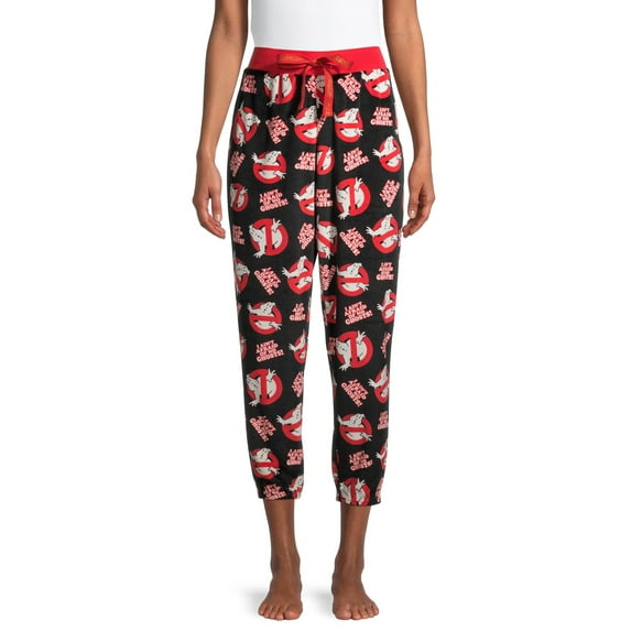 Ghostbusters Women's and Women's Plus Velour Pajama Joggers