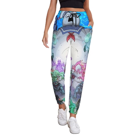 Ghostbusters Womens Sweatpants Joggers Pants Trousers Casual 3D Printing Fashion Sweatpants With Drawstring Closed Bottom Active Sports Track Pants