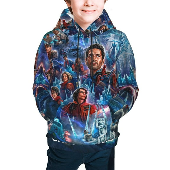 Ghostbusters Youth Cartoon Hoodie Fashion Long Sleeve Kids Pullover Coat Casual Hoody Hooded Sweatshirts for Boys Girls