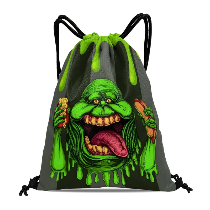 Ghostbusters pattern with drawstring pocket 15.7 * 17.7 inches comfortable fabric fashionable and practical showcasing style