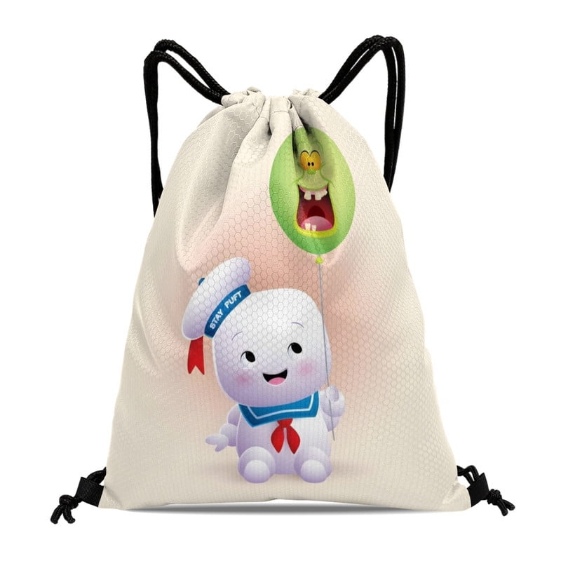 Ghostbusters pattern with drawstring pocket 15.7 * 17.7 inches comfortable fabric fashionable and practical showcasing style
