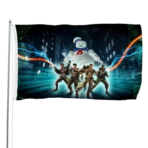 Ghostbusters-themed Printed Flag Perfect gift for fans, friends, and family members, and suitable for indoor and outdoor activities, party decorations.35.4"x59" (90cm×150cm)