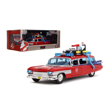 Jada Ghostbusters Ecto-1 Mashup Optimus Prime G1 Graphics Die-Cast Model 1:24 Scale