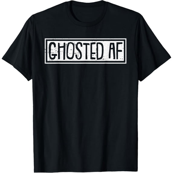 Ghosted AF Lazy Halloween Costume Funny Dating Pun Humor T-Shirt