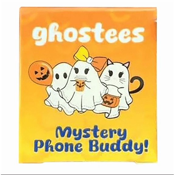 Ghostees Mystery Phone Buddy – Spooky Cute Halloween Ghost Phone Accessory, Blind Box Collectible Stick-On Figurine for Kids, Teens & Adults, Perfect Halloween Gift