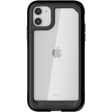 Ghostek Atomic Slim iPhone 11 Case for 11Pro, iPhone 11 Pro Max with Crystal Clear Back and Super Strong Lightweight Military Grade Aluminum Bumper - (Black)