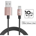 thumbnail image 1 of Ghostek NRGline 10FT Lightning Cable MFI Certified Charger Durable Nylon Braided – Pink, 1 of 5
